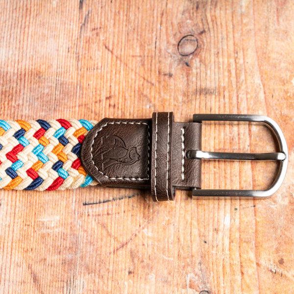 Swole Panda Woven Belt - Multicolour Zigzag