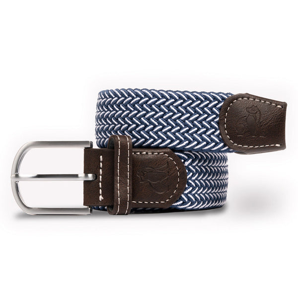 swole panda Woven Belt - Navy Fine Weave