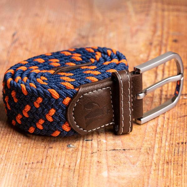 Swole Panda Woven Belt - Navy Orange Spot