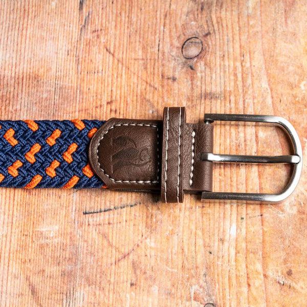 Swole Panda Woven Belt - Navy Orange Spot