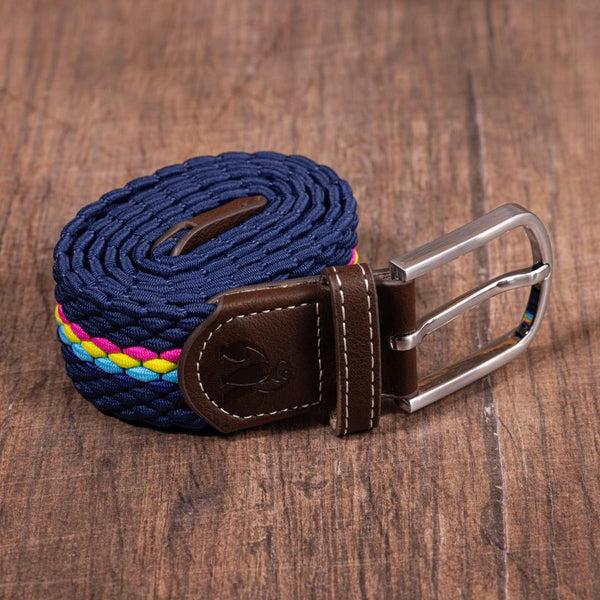Swole Panda Woven Belt - Neon Fine Stripe