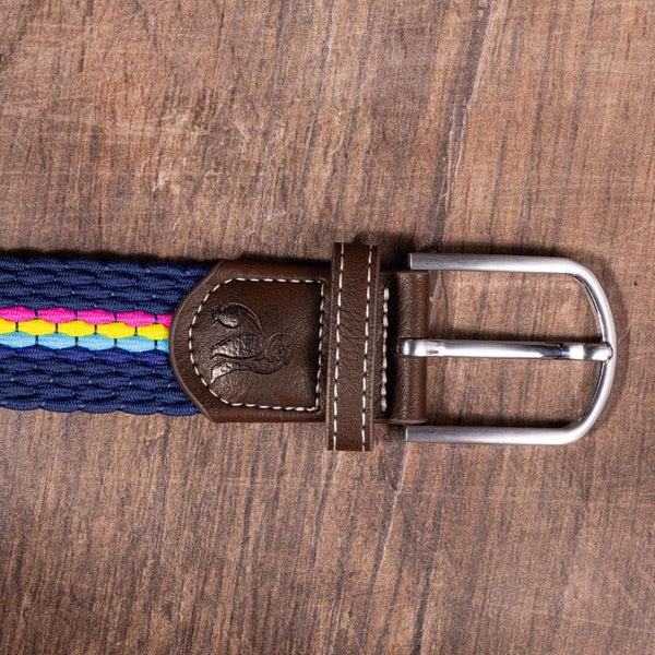 Swole Panda Woven Belt - Neon Fine Stripe