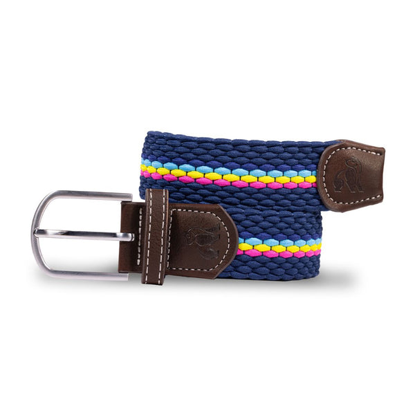 swole panda Woven Belt - Neon Fine Stripe