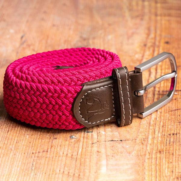 Swole Panda Woven Belt - Rich Pink