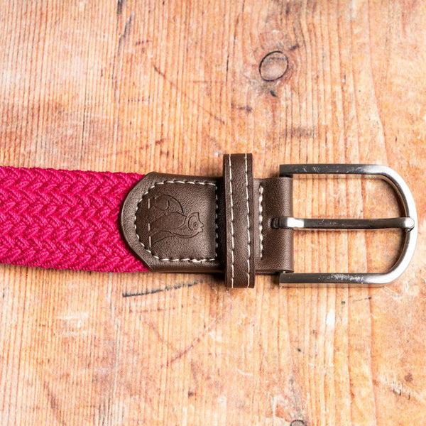 Swole Panda Woven Belt - Rich Pink