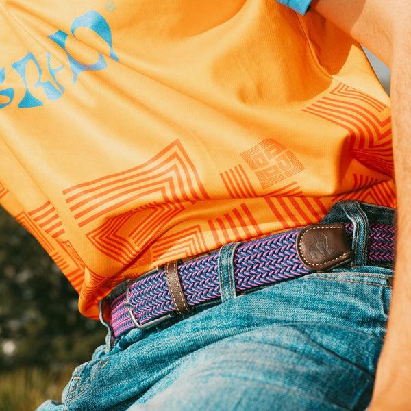 Swole Panda Woven Belt - Rich Pink Fine Weave