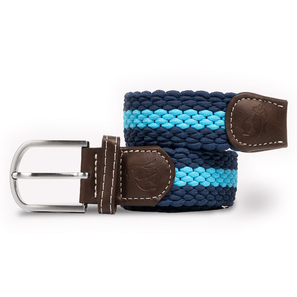 swole panda Woven Belt - Sky Blue Stripe