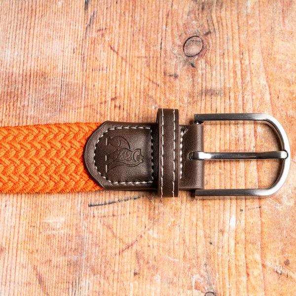 Swole Panda Woven Belt - Tangerine Orange