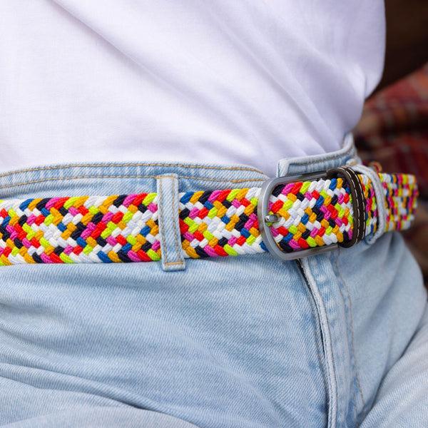 Swole Panda Woven Belt - Versicoloured Zigzag