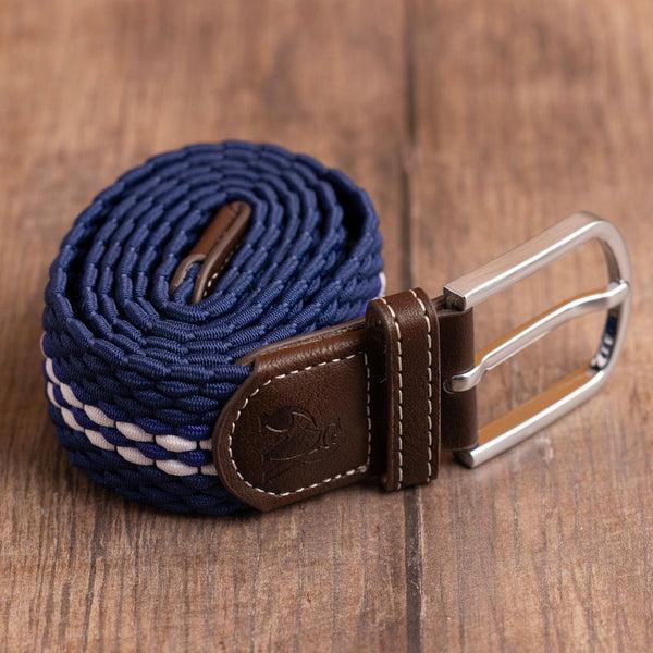 Swole Panda Woven Belt - White Fine Stripe