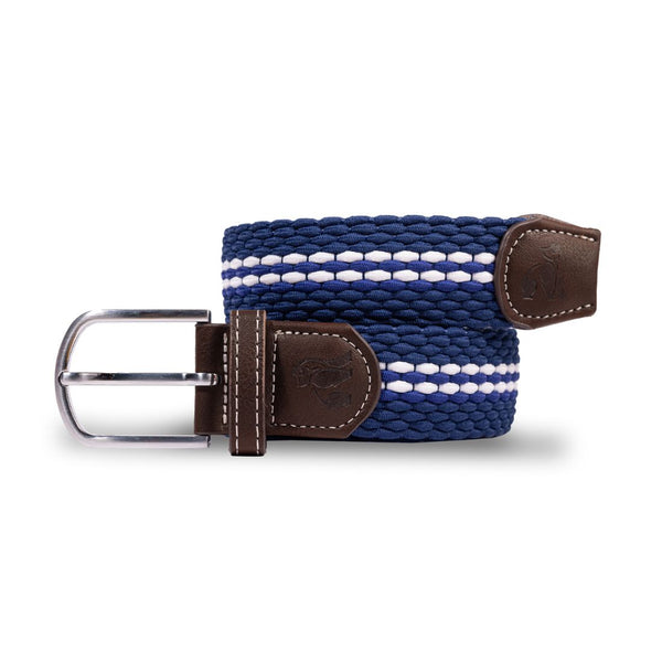 swole panda Woven Belt - White Fine Stripe