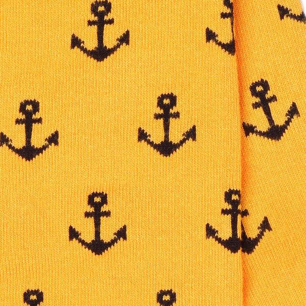 Swole Panda Yellow Anchor Bamboo Socks