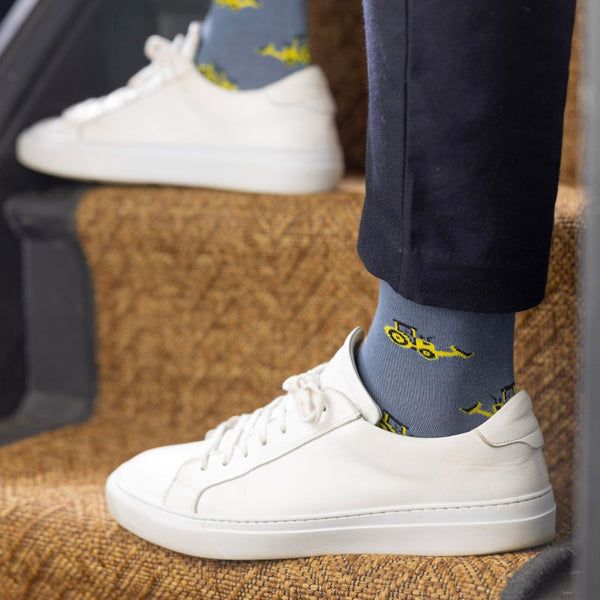 Swole Panda Yellow Digger Bamboo Socks