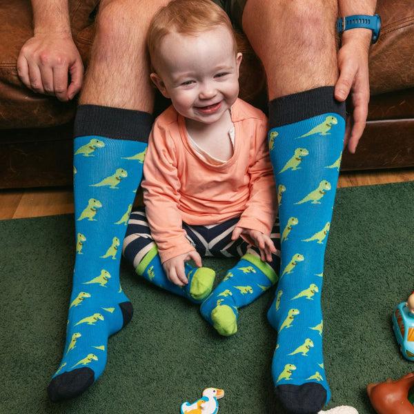 Swole Panda T-Rex Matching Bamboo Socks (Adult & Child)