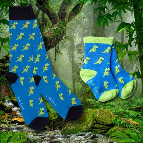 swole panda T-Rex Matching Bamboo Socks (Adult & Child)
