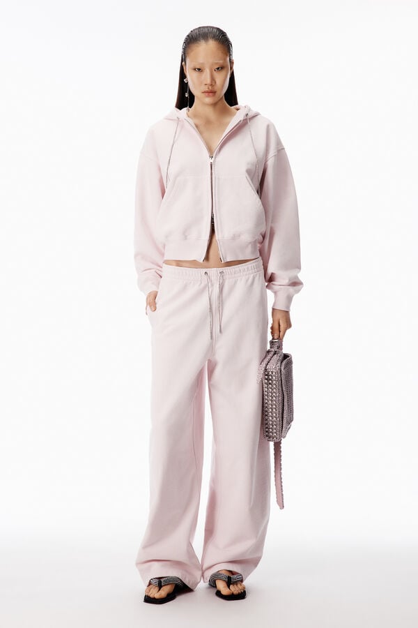 t alexander wang Crystal Drawcord Mid-Rise Sweatpant