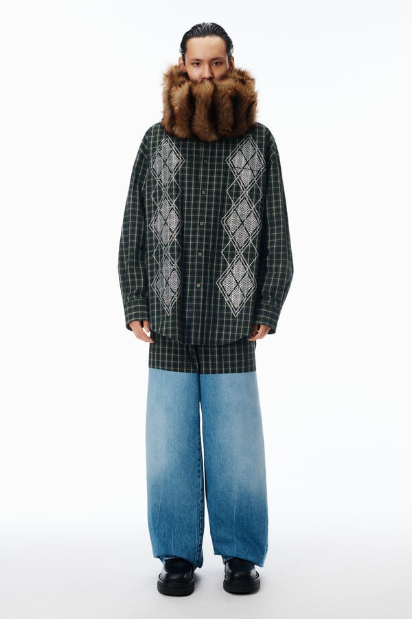 t alexander wang Pre-Styled Wide-Leg Boxer Jean Loose Fit