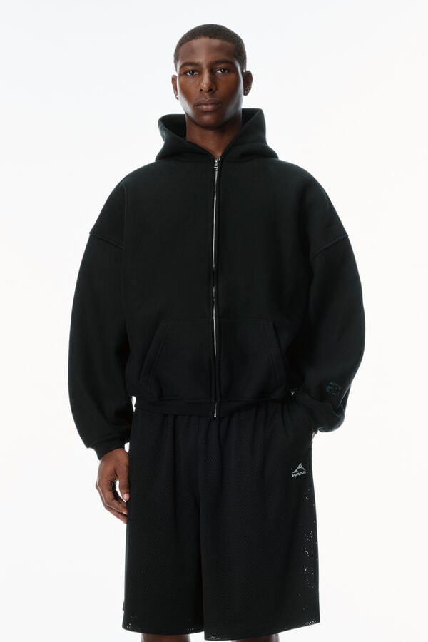 t alexander wang STAR ZIP UP HOODIE IN DENSE FLEECE