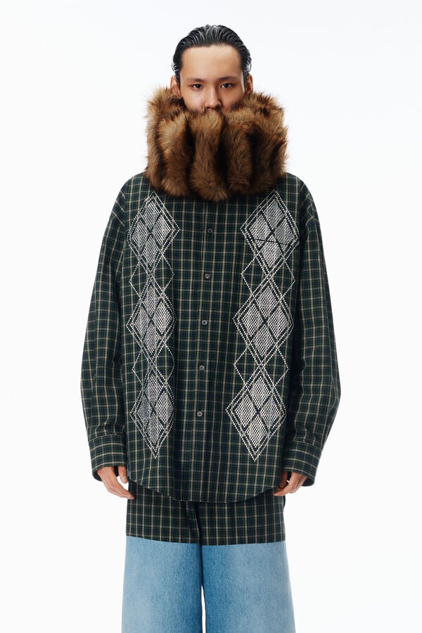 t alexander wang Argyle Hotfix Shirt Oversized