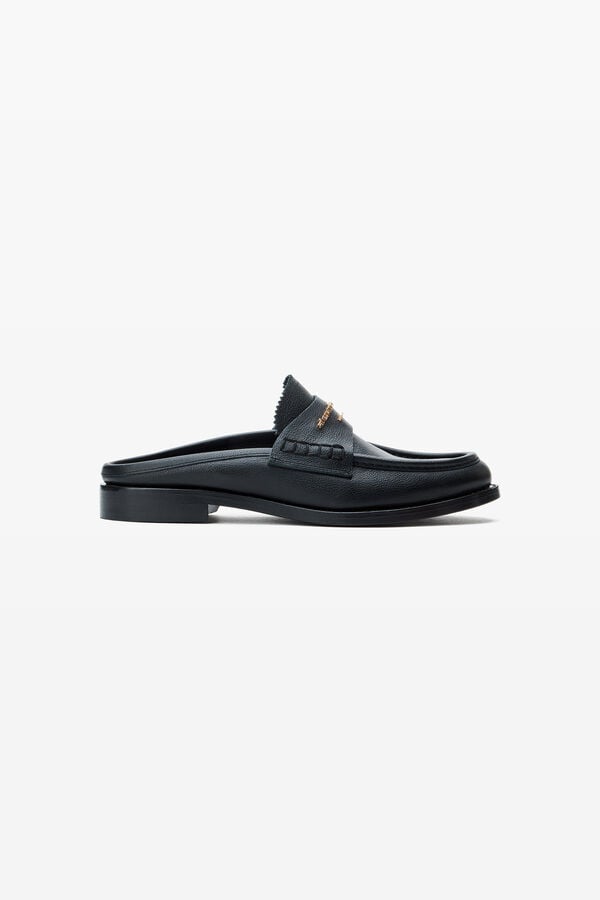 t alexander wang Black Carter Loafers in Leather