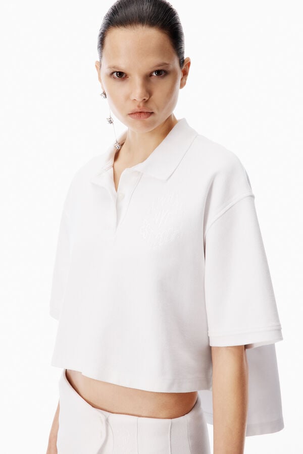 t alexander wang Cropped Oversized Polo
