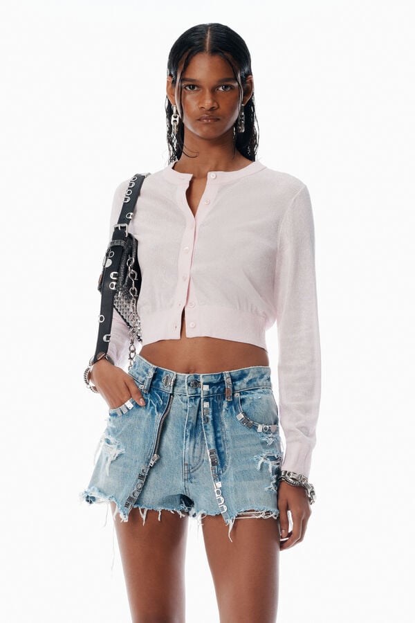 t alexander wang Crystal Cropped Cardigan