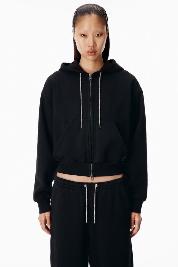 t alexander wang Crystal Drawcord Hoodie