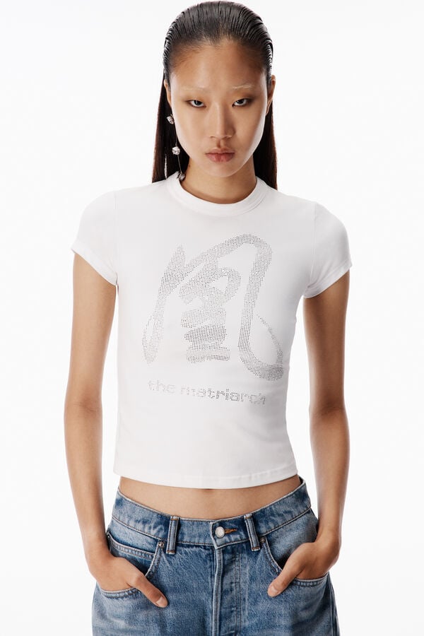 t alexander wang Crystal Graphic Baby Tee