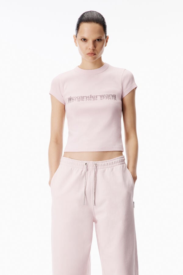 t alexander wang Crystal Graphic Baby Tee