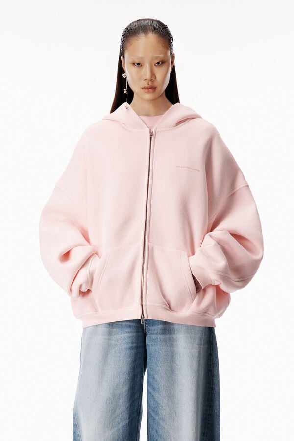 t alexander wang Crystal Terry Zip Hoodie