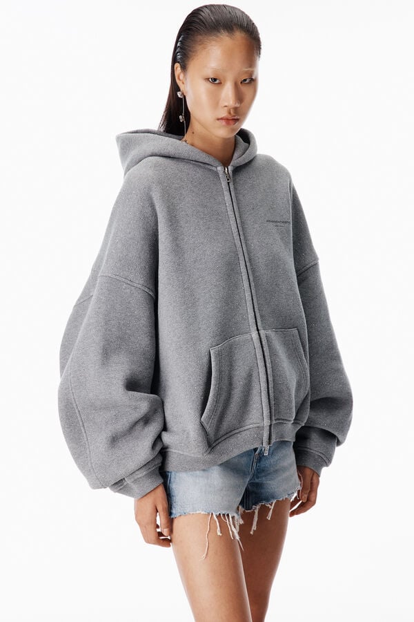t alexander wang Crystal Zip-Up Hoodie