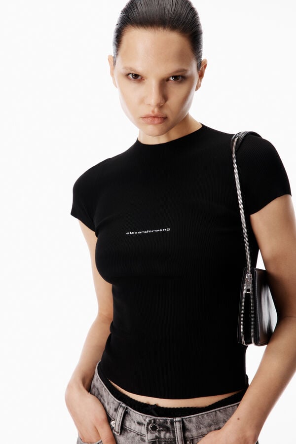 t alexander wang Knit Logo Baby Tee