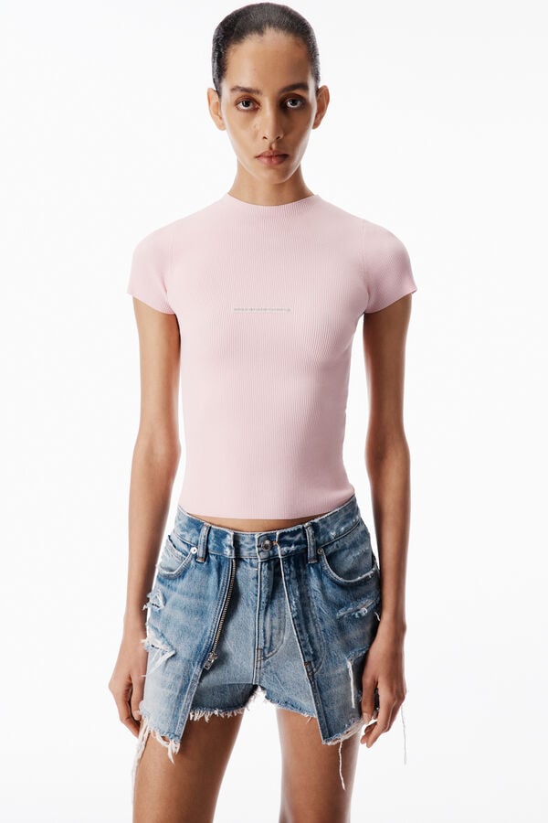 t alexander wang Knit Logo Baby Tee