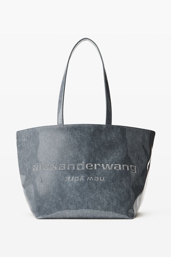 t alexander wang Lacquered Denim Punch Large Tote