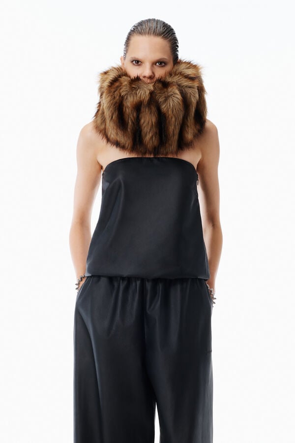 t alexander wang Leather Bubble Top