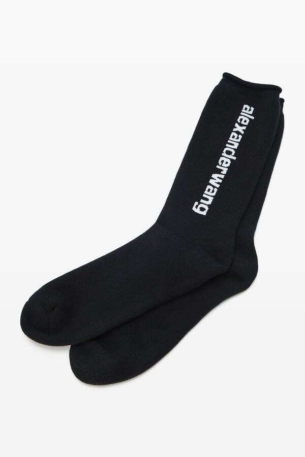 t alexander wang Logo Sock in Cotton Terry