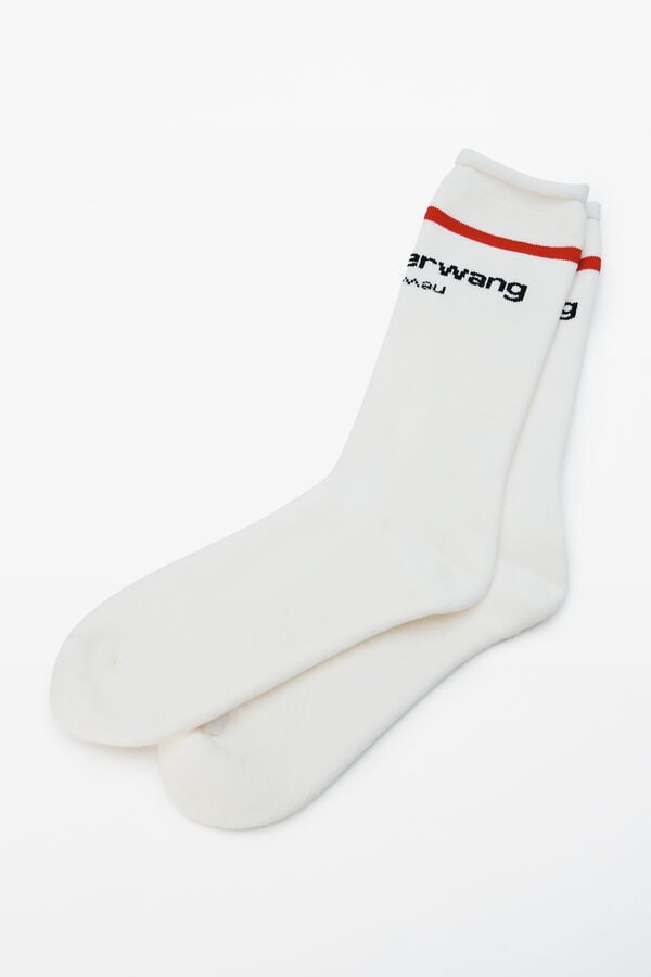 t alexander wang Logo Sock in Cotton Terry