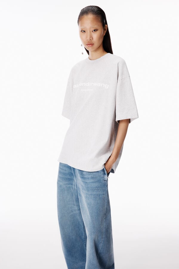 t alexander wang Puff Logo Oversized Tee