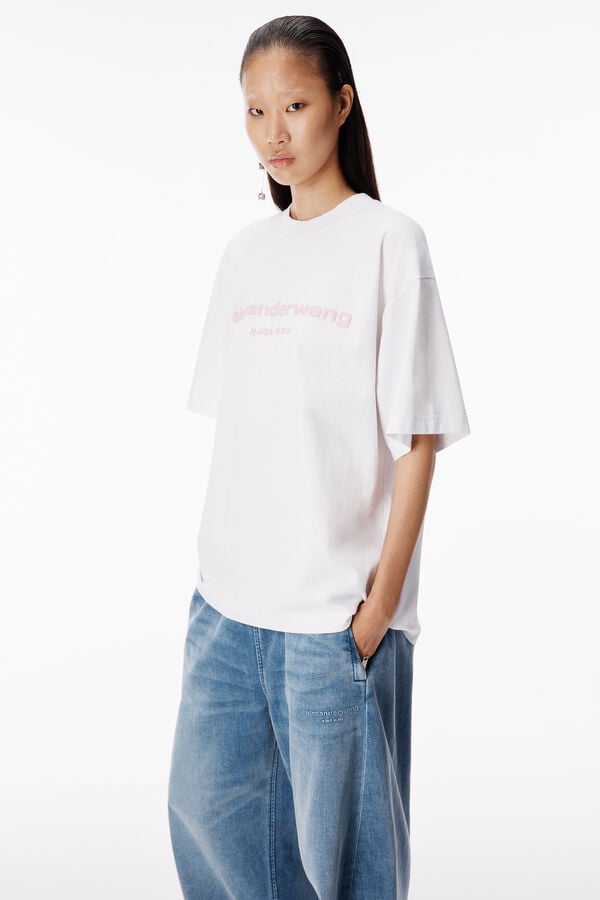 t alexander wang Puff Logo Oversized Tee