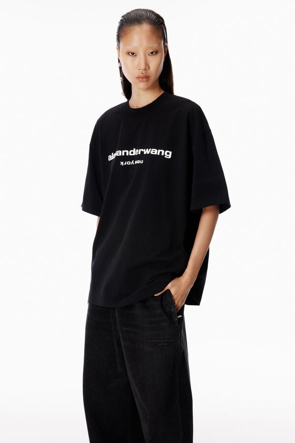 t alexander wang Puff Logo Oversized Tee
