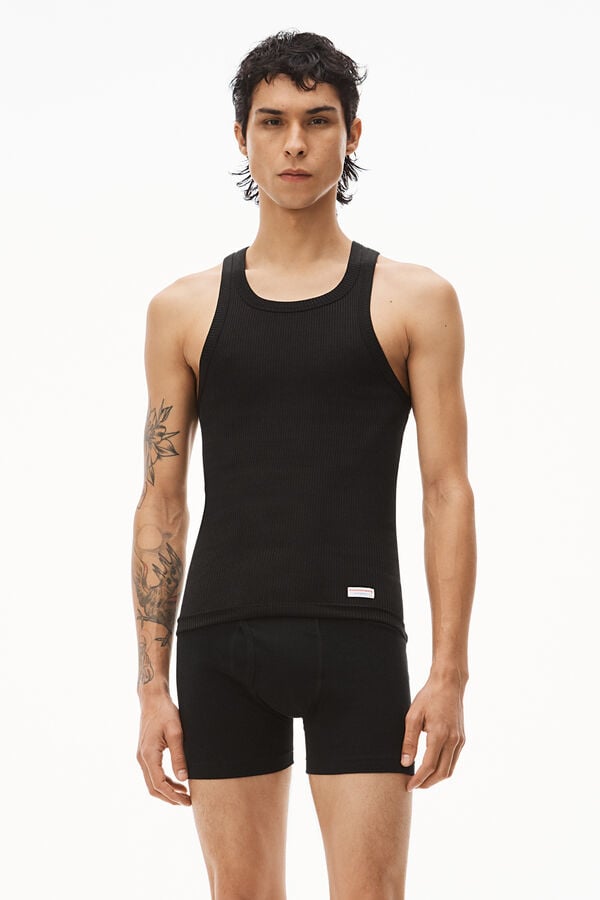 t alexander wang ribbed cotton racerback tank top
