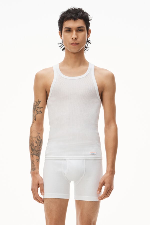 t alexander wang ribbed cotton racerback tank top