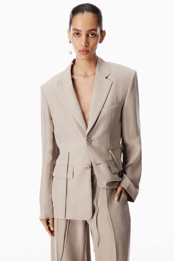 t alexander wang Ruched Waist Blazer