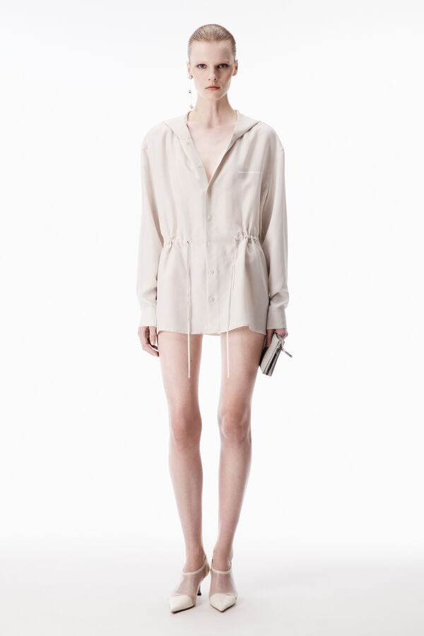 t alexander wang Ruched Waist Hoodie Dress