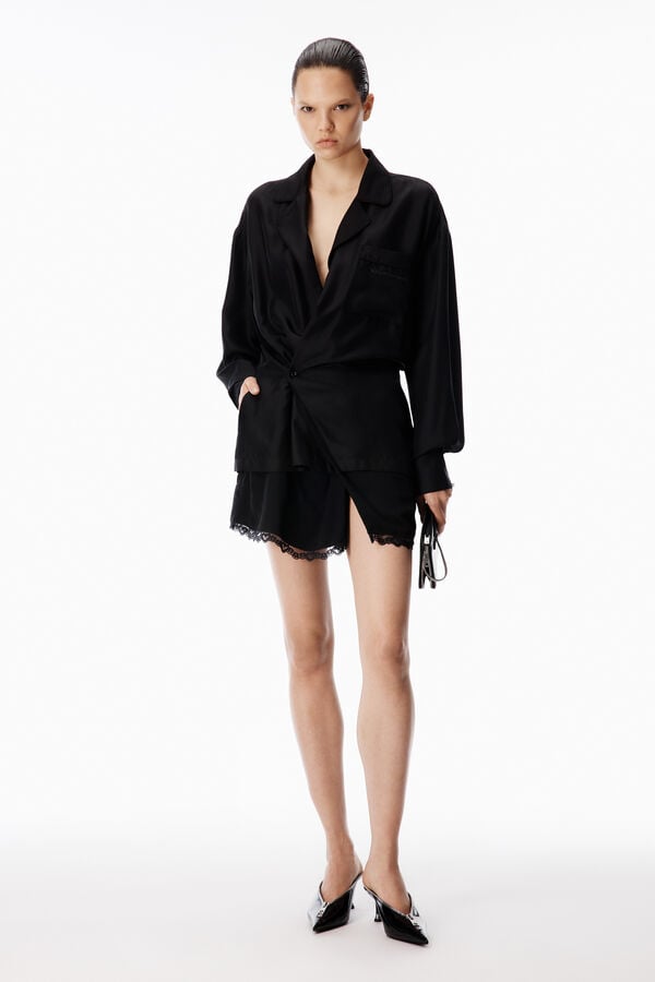 t alexander wang Silk Wrap Mini Dress