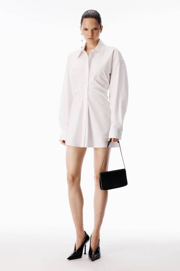 t alexander wang Stretch Cotton Zip Shirt Dress
