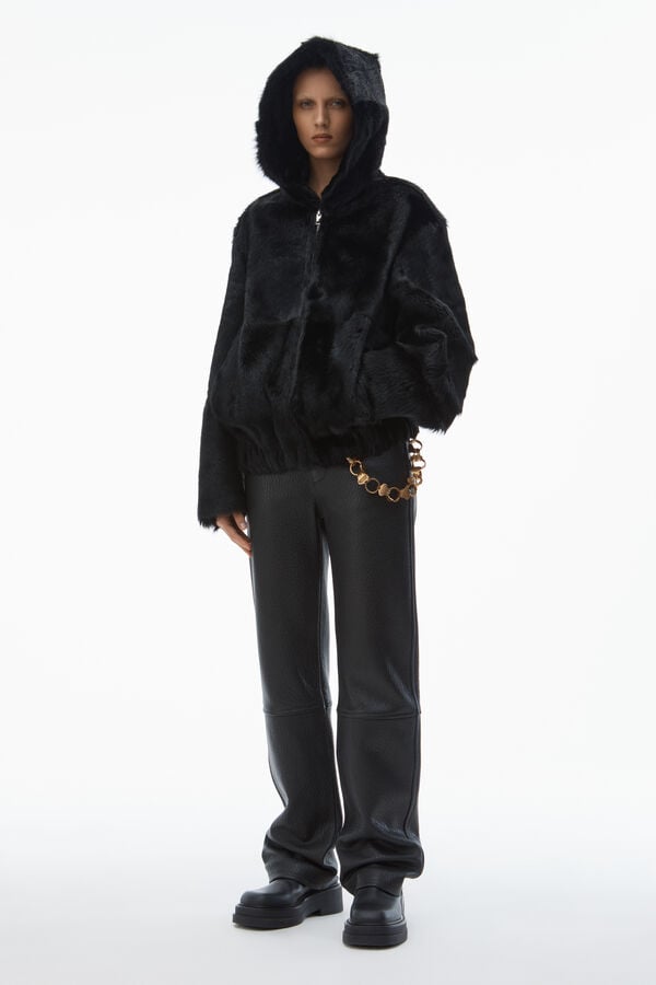 t alexander wang Unisex Zip-Up Hoodie in Calf Hair