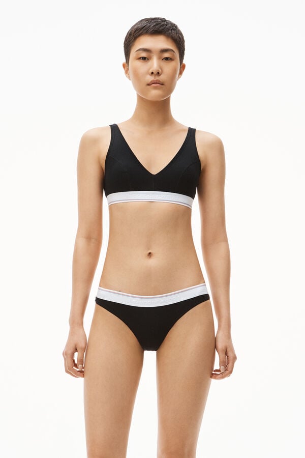 t alexander wang V-Neck Bralette in Ribbed Jersey