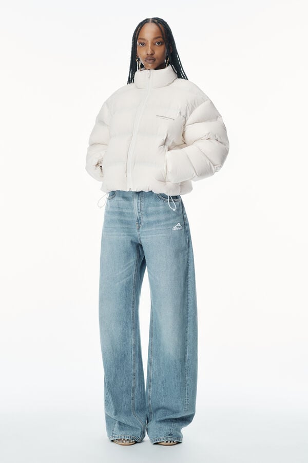 t alexander wang White Logo Jacquard Puffer Jacket