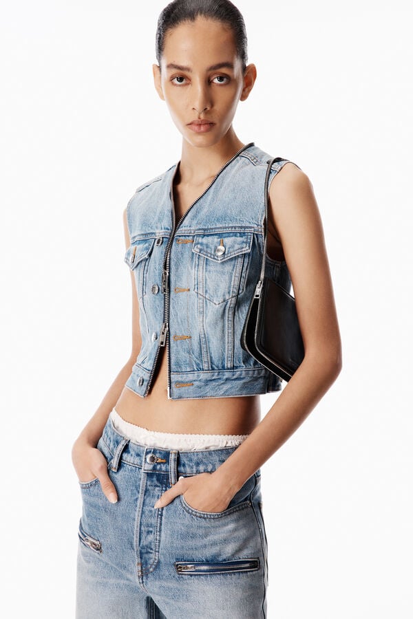 t alexander wang Zipper Denim Vest